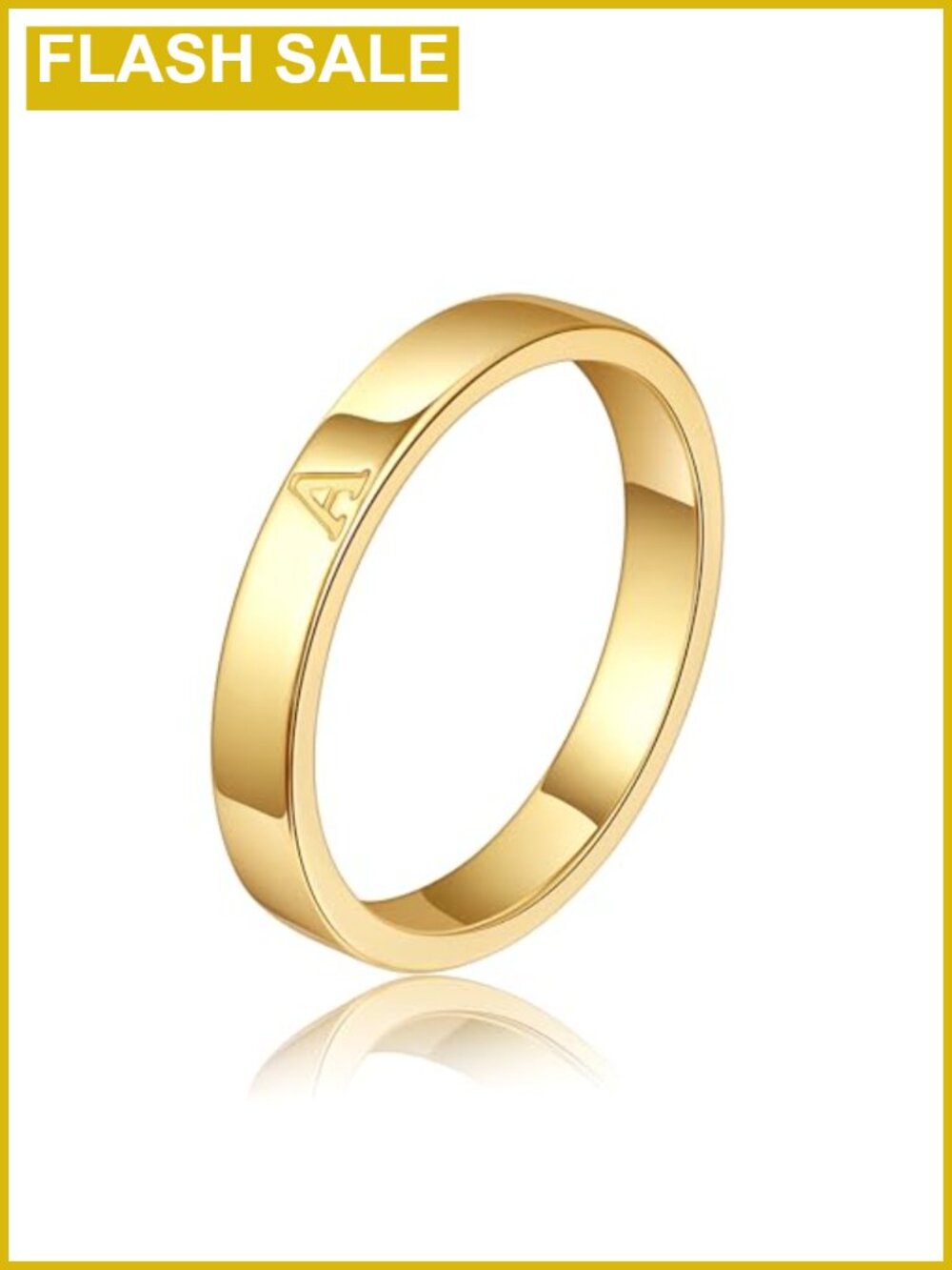 14K Gold Filled Initial Ring for Women Non Tarnish Dainty Stackable Thumb Ring